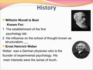 Count…..
The phrase “experimental psychology” refers to
a specific methodological approach to the study of
psychology
as well as to several specific areas of research within
psychology which predominantly use experimental
methods
 
