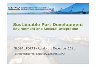 Sustainable Port Development Global Ports | PDF