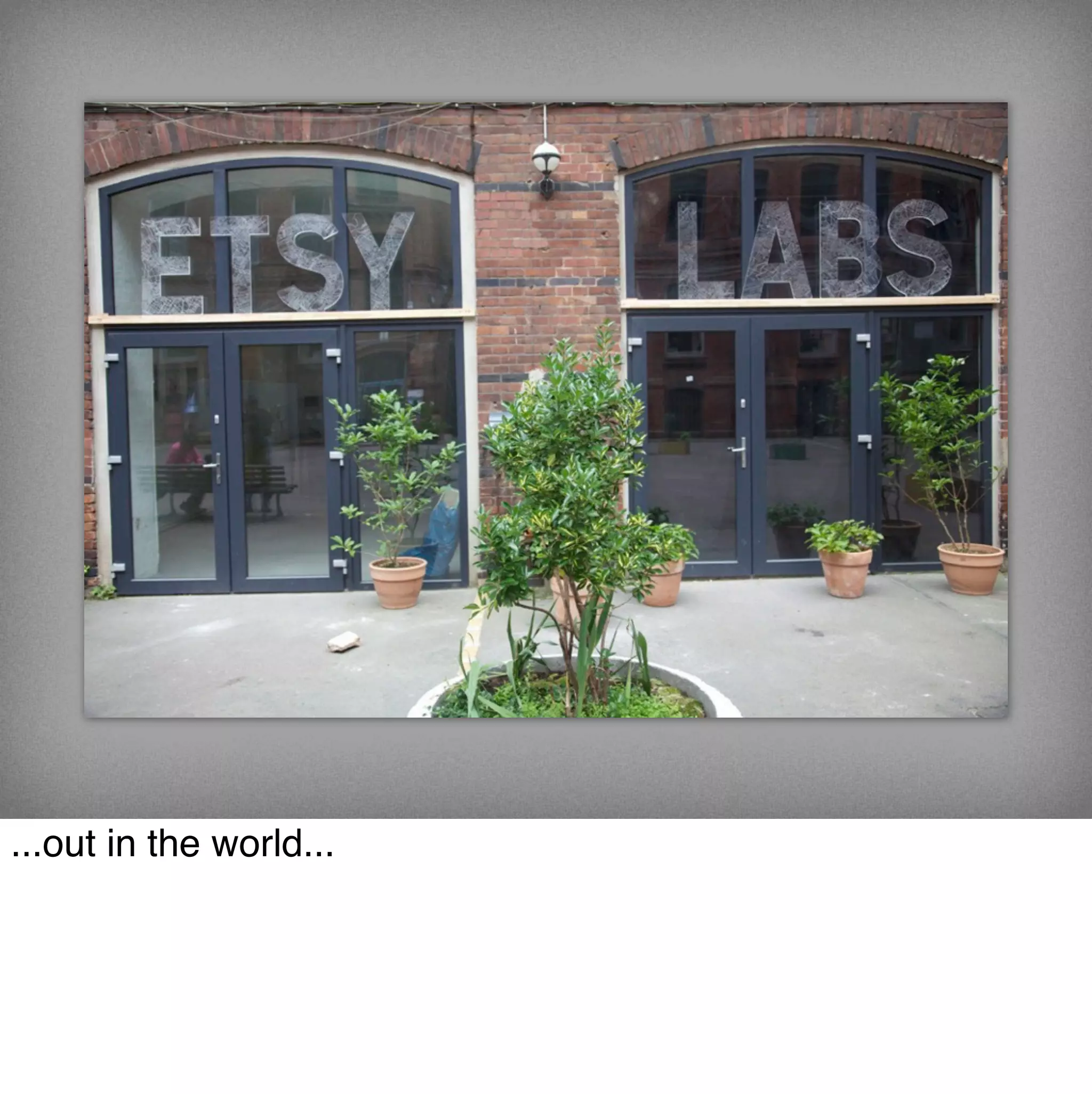 ...out in the world...
 