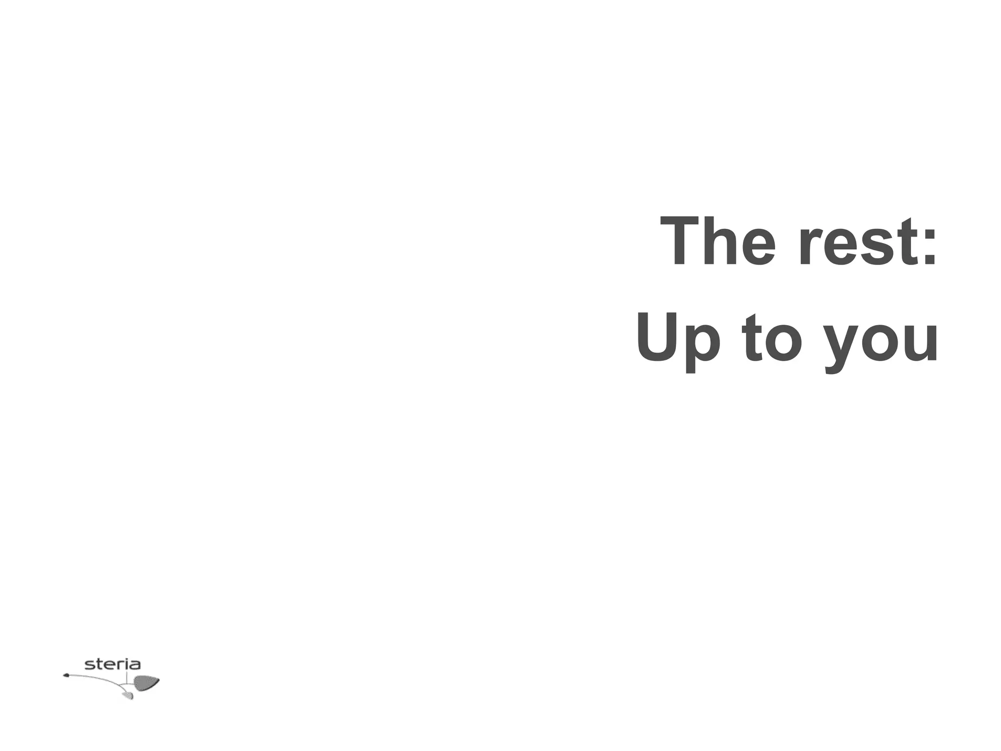 The rest:
Up to you
 