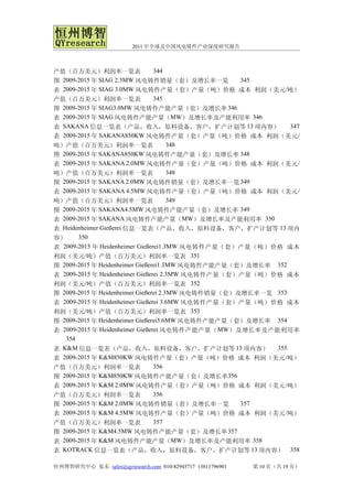 2011年全球及中国风电铸件产业深度研究报告