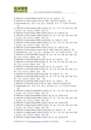 2011年全球及中国风电铸件产业深度研究报告