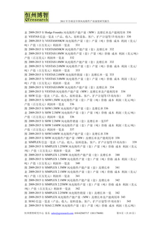 2011年全球及中国风电铸件产业深度研究报告