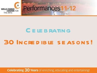 Celebrating 30 Incredible seasons! 