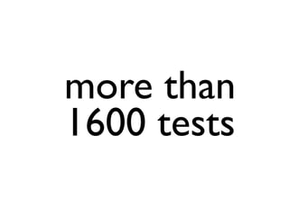 more than
1600 tests
 
