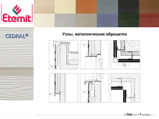 Узлы, металлическая обрешетка
CEDRAL®
 