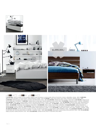 1.




                                                                           7.
                      8.
         6.                                                                                                                                                                12.




                                                                                                        $1.995.000,-
                  4.




                                                                                                      15.




   3.

                                                                                                                                                                             10.



                                                                                                                                                             13.


                 2.



                      1.

                                                                                                                                                                                   14.


                                                                                                                                                                    9.
                                                                                                                11.


        5.




1: 11 59 55                 9: 11 59 55           16: 11 59 55
1: $3.695.000,- Cama con canapé con marco elevable y tablado incluido, laca blanca, no incluye colchón. A35½xL171½xF213cm. Colchón: L160xL200cm. [Camas - 8610] 2: $995.000,-
Mesita de noche, laca blanca, no incluye tiradores. A49½xL50xF42½cm. [Global - GL01] 3: $19.000,- Tirador, precio unitario, acero rugoso. L20½xF3cm. [Handle concept - 5528]
4: $549.000,- Estante de pared, precio unitario, laca blanca. A5xL205½xF20cm. [Occa - 184] 5: $1.395.000,- Alfombra Hot stone, en negro. L110xL175cm. 6: $3.195.000,- Lámpara de pie
Flex, de metal negro. A132xØ16cm. 7: $895.000,- Lámpara Flexo, de metal negro. También disponible en otros colores. A42cm. 8: $795.000,- Fotografía artística, "Industrial". A100xL80cm.
9: $1.995.000,- Cama, nogal, no incluye tablado ni colchón. A35½l 87xL146½xF219½cm. Colchón: L140xL200cm. [Camas - 1220] 10: $829.000,- Mesita de noche, nogal. A36xL50xF42½cm.
[Global - 6000] 11: $1.595.000,- Alfombra Rocket, en gris. También disponible en negro. L160xL230cm. 12: $879.000,- Lámpara Flexo, azul vintage. También disponible en otros colores.
A42cm. 13: $795.000,- Cubrecamas, azul vintagel gris. L250xL250cm. 14: $299.000,- Manta, a rayas en azul vintage. L130xL170cm. 15: desde $149.000,- Cojines. Disponibles en
distintos tamaños, colores y materiales. 16: $4.695.000,- Cama, laca blancal blanco símil piel, no incluye tablado ni colchón. A106xL176½xF224cm. Colchón: L160xL200cm. [Camas - BE10]
17: $1.195.000,- Mesita de noche, laca blanca, no incluye tiradores. A49½xL50xF42½cm. [Global - GL15] 18: $19.000,- Tirador, precio unitario, acero rugoso. L20xØ2cm. [Tiradores - 5926]
19: desde $15.490.000,- Armario con puertas correderas. En la foto, laca blancal cristal blanco, no incluye interior. A228xL376xF66cm. [Triplo - T31] 20: desde $1.195.000,- Puf, disponible
en otras telas y piel. En la foto, piel Rio blanca, $1.495.000,-. A33xØ75cm. [Boxy - 1480] 21: $1.295.000,- Mesa auxiliar, cristall cromado. A61½xL40xF52cm. [Occa - 2001] 22: $1.995.000,-
Espejo, laca blanca. A200xL116½xF5cm. [Limo - 881] 23: $3.895.000,- Lámpara de techo Tulip, en cristal blanco mate. Ø49cm.




140 l
 