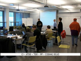 CI + ATDD + TDD + PP + CODING DOJO
 