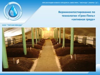 Вермикомпостирование по
технологии «Грин-Пикъ»
«активная гряда»
 