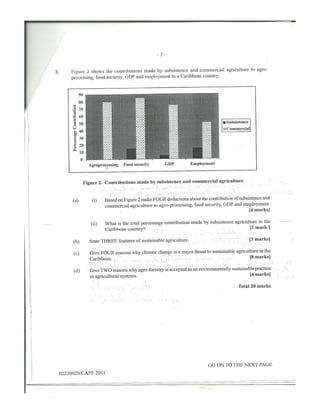 CAPE Environmental Science Unit 2 2011 Paper 2