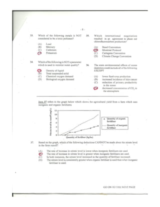 CAPE Environmental Science Unit 2 Paper 1 2011 | PDF