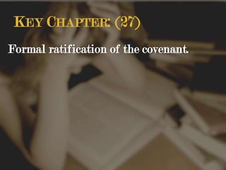 13 and to observe the LORD's commands and decrees that I am giving you today for your own good?Key word: Covenant