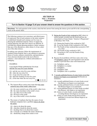 10 Answer 2011 2012 official sat practice test | PDF