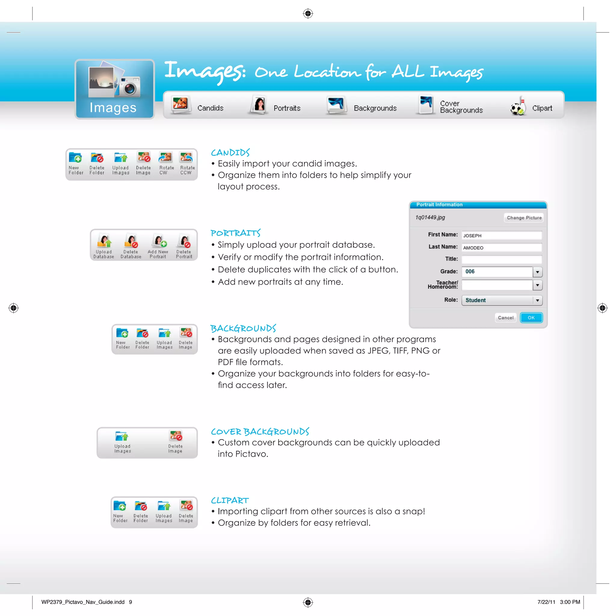 Pictavo Yearbook Software Guide PDF