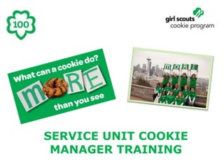 SERVICE UNIT COOKIE
 MANAGER TRAINING
 
