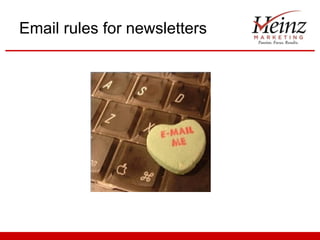 Email rules for newsletters 