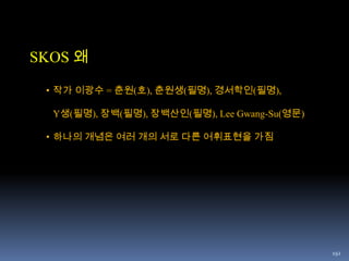 XML은 DTD, XML Schema로 자기기술이 가능함(Self-descriptive)140HTML Vs XMLHTML<H1>시멘틱 디지털도서관이란</H1>    <UL>          <LI>강사 : 박진호<LI>일시 : 2011.06.10<LI>장소 : 국립디지털도서관 2층 대강의실         <LI>대상 : 국립중앙도서관 직원   </UL> XML<lectureOfNLK>     <title>시멘틱 디지털도서관이란</title>     <lecturer>박진호</lecturer >     <date>2011.06.10</date>     <place>국립중앙도서관 2층 대강의실</place>     <targetAudience>국립중앙도서관 2층 대강의실</ targetAudience ></lectureOfNLK>