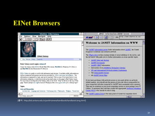아키 서버는 전세계 anonymous FTP 서버에 주기적으로 접속하여, 모든 디렉토리와 파일 이름을 읽어 온 다음, 거대한 색인을 만들어 두게 되며, 사용자가 질의어를 던지면 Archie는 미리 만들어 둔 인덱스에서 질의에 맞는 내용을 찾아서 보여줌181990 X-MAS, Tim Berners Lee(CERN)최초의 웹 브라우저 WorldWideWeb개발