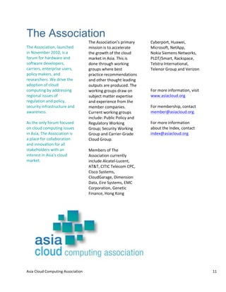 ,-./!01234!02&$3%.56!,--27./%.25! ! ! ++!
!
The Association!
!
89#!,--27./%.25D!1/3579#4!
.5!L2A#&'#(!)*+*D!.-!/!
C2(3&!C2(!9/(4E/(#!/54!
-2C%E/(#!4#A#12$#(-D!
7/((.#(-D!#5%#($(.-#!3-#(-D!
$21.7=!&/B#(-D!/54!
(#-#/(79#(-@!W#!4(.A#!%9#!
/42$%.25!2C!71234!
72&$3%.56!'=!/44(#--.56!
(#6.25/1!.--3#-!2C!
(#631/%.25!/54!$21.7=D!
-#73(.%=!.5C(/-%(37%3(#!/54!
/E/(#5#--@!
!
,-!%9#!251=!C2(3&!C273-#4!
25!71234!72&$3%.56!.--3#-!
.5!,-./D!89#!,--27./%.25!.-!
/!$1/7#!C2(!7211/'2(/%.25!
/54!.552A/%.25!C2(!/11!
-%/B#9214#(-!E.%9!/5!
.5%#(#-%!.5!,-./H-!71234!
&/(B#%@!
!
!
!
!
!
!
!
!
!
!
!
!
!
!
!
!
!
89#!,--27./%.25H-!$(.&/(=!
&.--.25!.-!%2!/77#1#(/%#!
%9#!6(2E%9!2C!%9#!71234!
&/(B#%!.5!,-./@!89.-!.-!
425#!%9(2369!E2(B.56!
6(23$-!E9#(#!'#-%!
$(/7%.7#!(#72&6/%.25-!
/54!2%9#(!%92369%!1#/4.56!
23%$3%-!/(#!$(2437#4@!89#!
E2(B.56!6(23$-!4(/E!25!
-3'U#7%!&/%%#(!#<$#(%.-#!
/54!#<$#(.#57#!C(2&!%9#!
&#&'#(!72&$/5.#-@!
03((#5%!E2(B.56!6(23$-!
.57134#[!Q3'1.7!Q21.7=!/54!
:#631/%2(=!W2(B.56!
M(23$c!"#73(.%=!W2(B.56!
M(23$!/54!0/((.#(IM(/4#!
01234!M(23$@!
!
_#&'#(-!2C!89#!
,--27./%.25!73((#5%1=!
.57134#!,17/%#1Ib37#5%D!
,8n8D!0;8;0!8#1#72&!0Q0D!
0.-72!"=-%#&-D!
01234M/(/6#D!d.-.25!
d/%/D!S.(#!"=-%#&-D!S_0!
02($2(/%.25D!M#5#%.7!
X.5/57#D!Z256!^256!!
!
!
!
!
!
!
!
!
!
!
!
!
0='#($2(%D!Z3/E#.D!!
_.7(2-2C%D!L#%,$$D!
L2B./!".#-!L#%E2(B-D!
Qbd8g"&/(%D!:/7B-$/7#D!
8#1-%(/!;5%#(5/%.25/1D!
8#1#52(!M(23$!/54!a#(.O25!
!
!
!!
X2(!&2(#!.5C2(&/%.25D!A.-.%!
EEE@/-./71234@2(6@!!
!
X2(!&#&'#(-9.$D!725%/7%!
&#&'#(o/-./71234@2(6@!!
!
X2(!&2(#!.5C2(&/%.25!
/'23%!%9#!;54#<D!725%/7%!
.54#<o/-./71234@2(6@!!
 