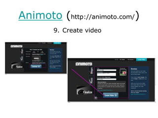 Animoto (http://animoto.com/)Add music
