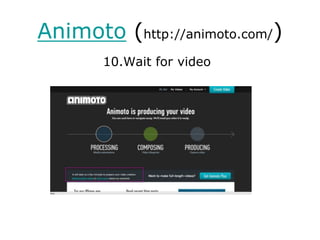 Animoto (http://animoto.com/)Add music selection