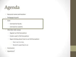 Slicker than Clickers: Poll Everywhere—A Web and Text-Messaging Student Response System~The Technology of Teaching: Matching the Media to the MessageALSB 2011 Annual Conference~Brian R. LeveyUniversity of Notre Dame