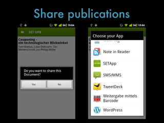 Share publications
 