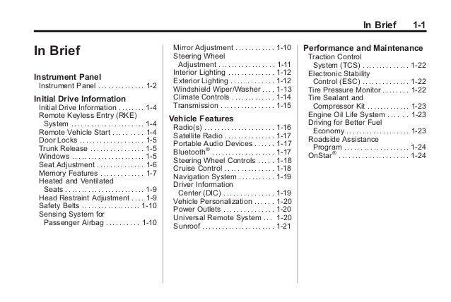 2011 Buick Lacrosse Toldeo Owners Manual