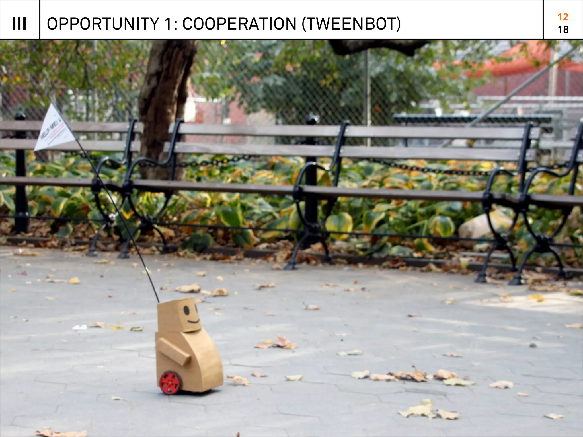 12
III   OPPORTUNITY 1: COOPERATION (TWEENBOT)   18
 
