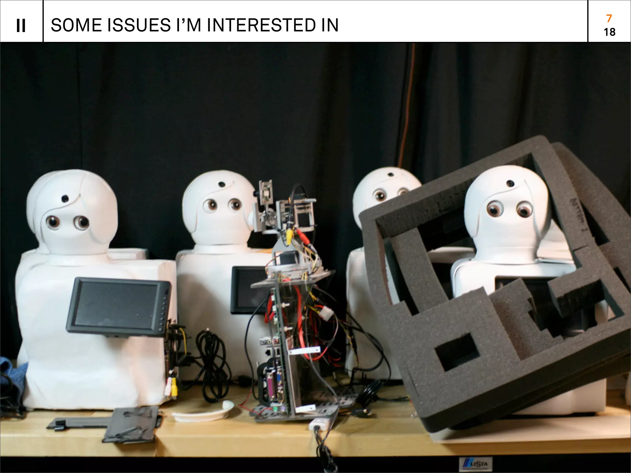 7
II   SOME ISSUES I’M INTERESTED IN   18
 