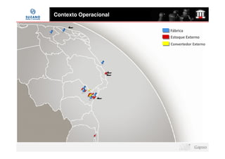Contexto Operacional

                       Fábrica
                       Estoque Externo
                       Convertedor Externo
 