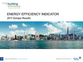 ENERGY EFFICIENCY INDICATOR
         2011 Europe Results




1   Institute for Building Efficiency | www.InstituteBE.com   Copyright 2011 Johnson Controls, Inc.
 