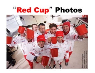 “Red Cup” Photos




World Food Program
http://www.wfp.org/photos/
gallery/red-cup-photo-gallery
 