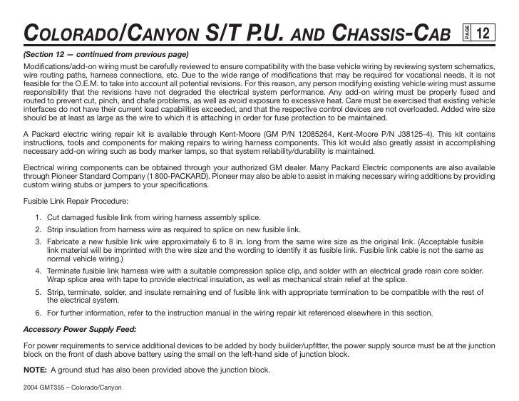 2004 Gmc Canyon Wiring Schematics