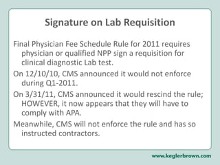 ACO NPRM Specific CommentsQuality measure reporting in the ACO NPRM should align with meaningful use quality measure reporting yet recognize that all measures in MU are not applicable to all providers participating in the ACO Retrospective Assignment of BeneficiariesBeneficiary assignment in ACOs that relies on retroactive claims data will require interoperable EHRs and standards that may not currently exist
