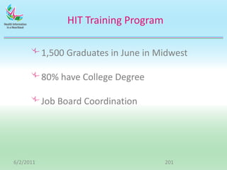 Comment Period on RegulationsComments due by May 31st (FTC/IRS) and June 6th (CMS/OIG) to various organizations involved.Program set to begin January 1, 2012 (maybe).Regulations were over 400 pages long.