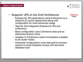 Eclipselink High performance JPA with Oracle Coherence | PDF