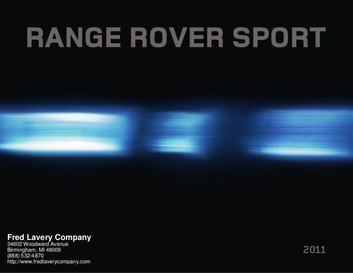 2011 Land Rover Range Rover Sport Detroit MI | Fred Lavery Company 2011 Land Rover Range Rover Sport Detroit MI | Fred Lavery Company