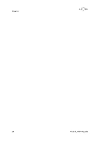 Lindgren
24 Issue 19, February 2011
 