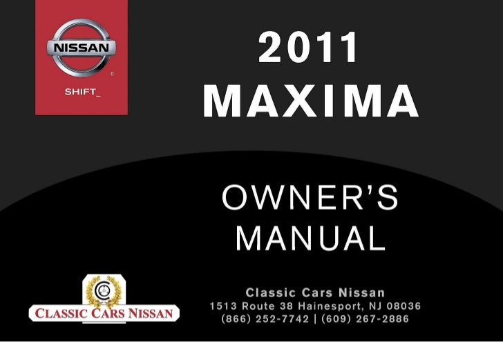 95 1995 Nissan Maxima owners manual