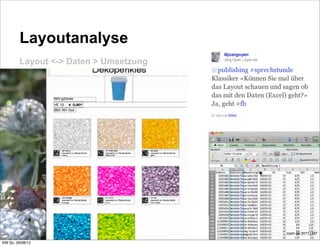 Layoutanalyse
         Layout <-> Daten > Umsetzung




                                        oyen.de 2011 | M7

KW So. 26/08/12
 