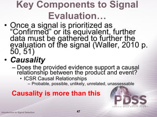 Key Components to Signal
                    Evaluation…
  • Once a signal is prioritized as
    “Confirmed” or its equiva...
