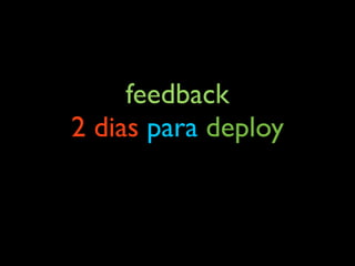 feedback
2 dias para deploy
 