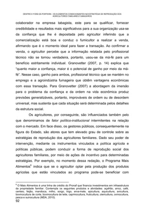 DENTRO E FORA DA PORTEIRA - OS ELEMENTOS CONDICIONANTES NA ESTRATÉGIA DE REPRODUÇÃO DOS
                                  ...