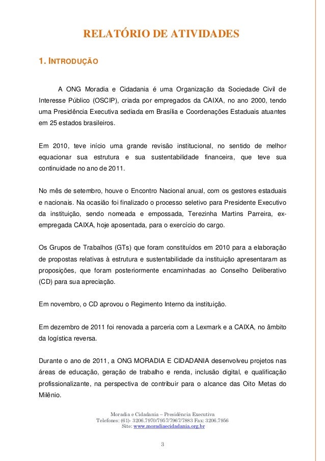 Relatorio de atividade