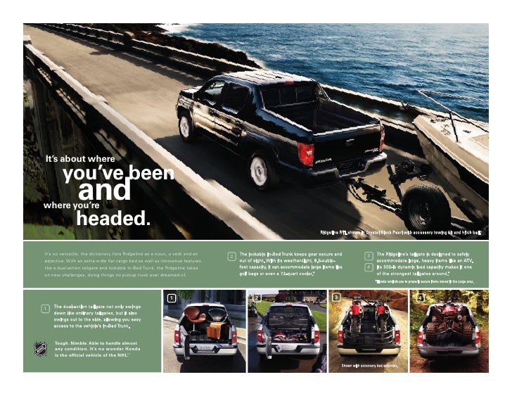 2011 Honda Ridgeline Truck Brochure Dch Honda Of Temecula