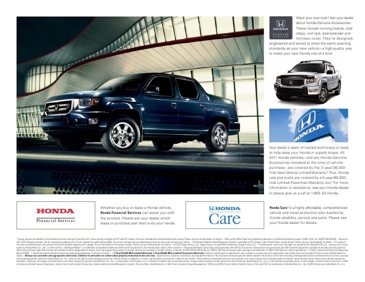 2011 Ridgeline Brochure Honda Katy Houston Tx