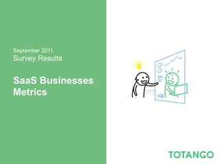 September 2011
Survey Results


SaaS Businesses
Metrics
 