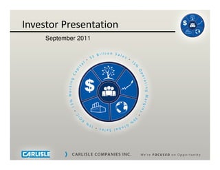 Investor Presentation
     September 2011
 
