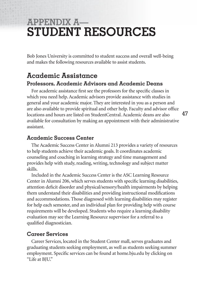 BJU Student Handbook